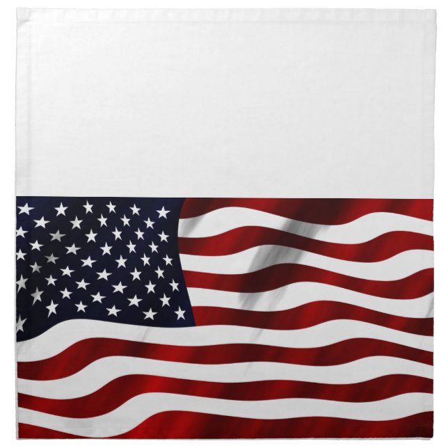 American Flag Patriotic Independence Day Napkin (Front)
