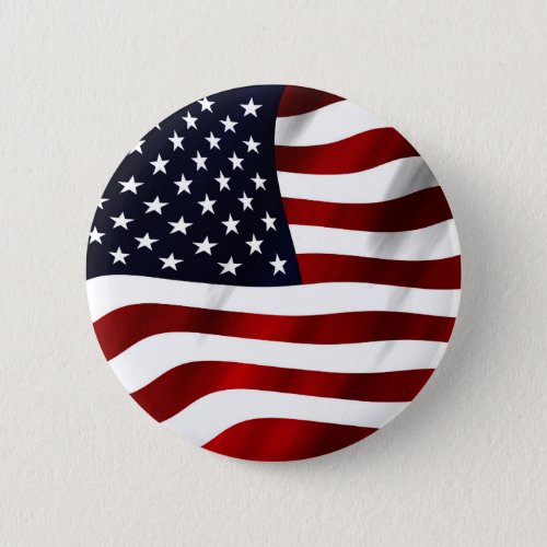 American Flag Patriotic Independence Day Pinback Button