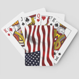 American Flag Patriotic Independence Day Poker Cards