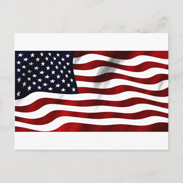 American Flag Patriotic Independence Day Postcard (Front)
