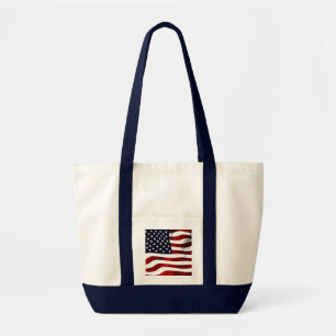 American Flag Patriotic Independence Day Tote Bag