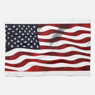 American Flag Patriotic Independence Day Towel