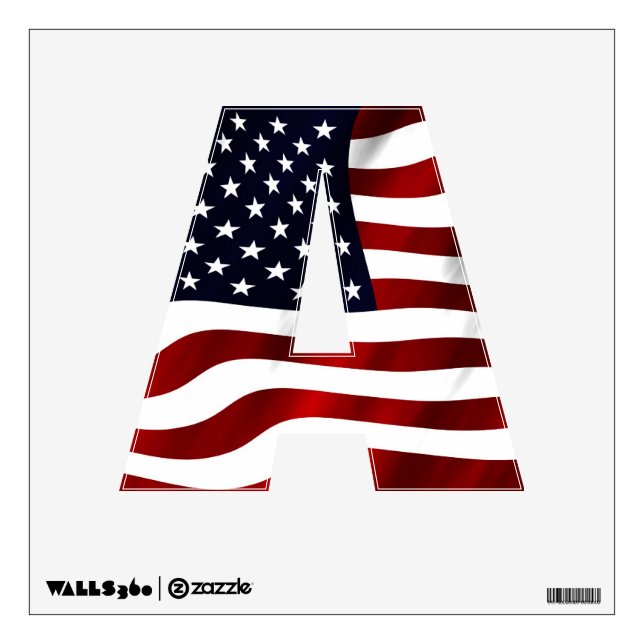American Flag Patriotic Independence Day Wall Decal (Front)