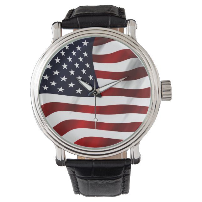 American Flag Patriotic Independence Day Watch (Front)