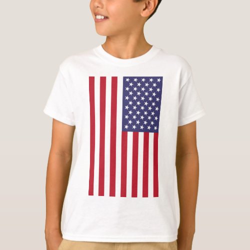American Flag Patriotic Kids Basic T_Shirt