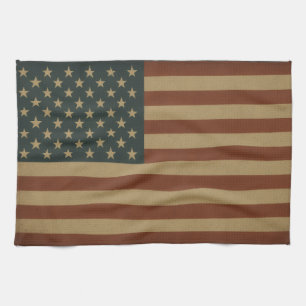 American Flag Patriotic Kitchen Towel