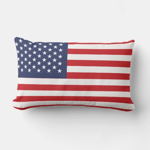 American Flag Patriotic Lumbar Pillow