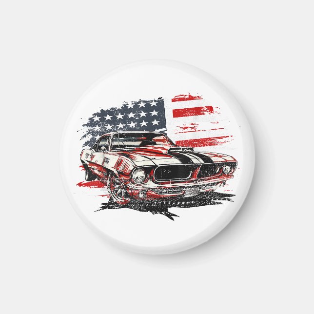 American Flag Patriotic  Magnet (Front)