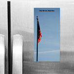 American Flag Patriotic Magnetic Notepad<br><div class="desc">The American flag drapes from a flagpole against a clear blue sky on this patriotic "God bless America" magnetic notepad.

This image is original flag photograph by JLW_PHOTOGRAPHY</div>
