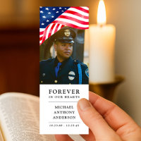 American Flag Patriotic Military Funeral Bookmark