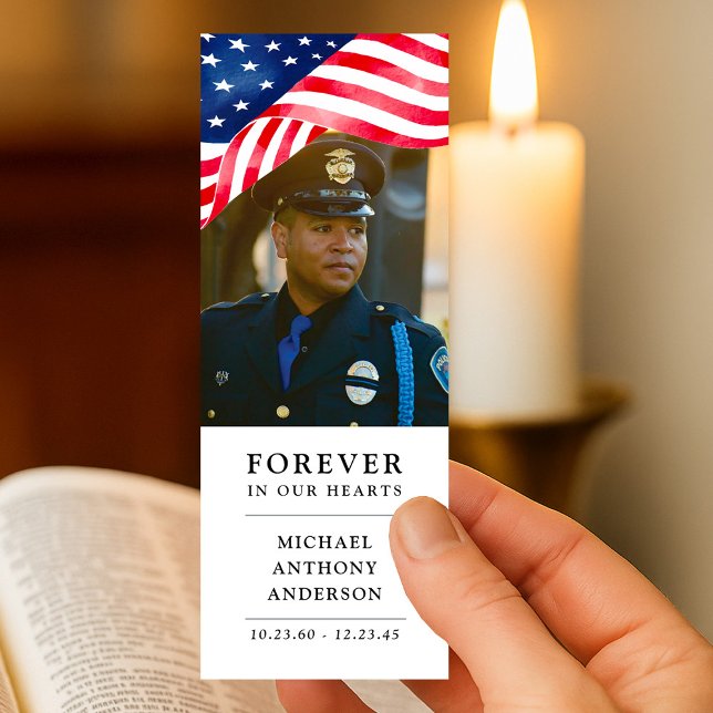 American Flag Patriotic Military Funeral Bookmark (Creator Uploaded)