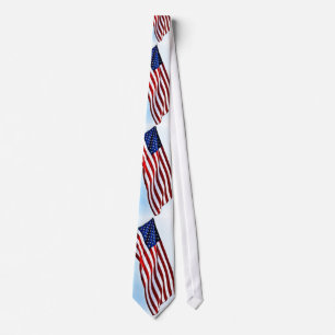 American Flag Patriotic Neck Tie