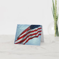 American Flag - Patriotic Note Card -