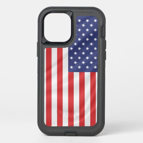 American Flag Patriotic  OtterBox Defender iPhone 12 Case