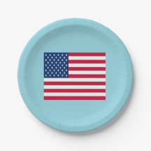 American Flag Patriotic Party  Paper Plates
