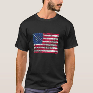 American Flag Patriotic Patriot America USA Art Mo T-Shirt