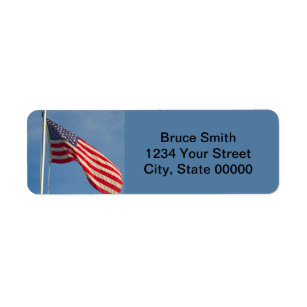 Patriotic American Flag USA Envelope Seals Labels Stickers, 48 Persona –  The Label Palace