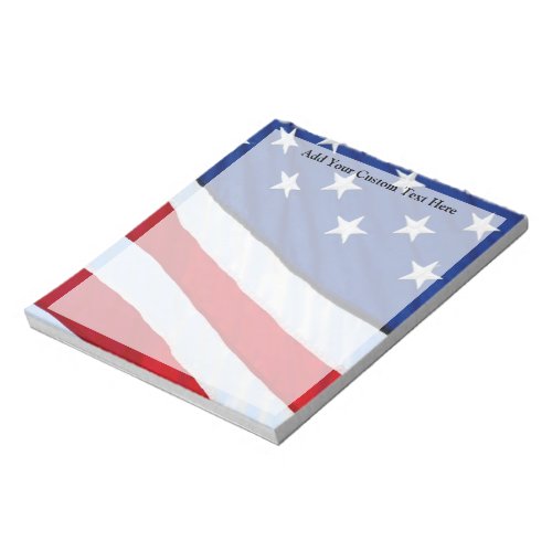 American Flag Patriotic Personalized Memo Pad
