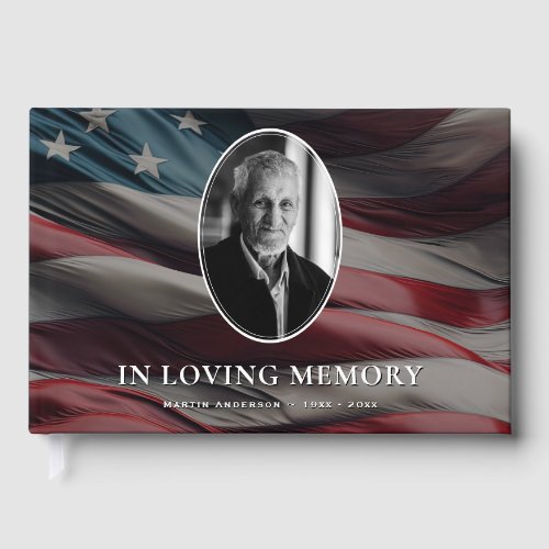 American Flag Patriotic Photo Funeral Memorial