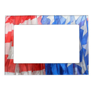 Heirloom Patriotic Picture Frame 4x6 Red White Blue Star Dots