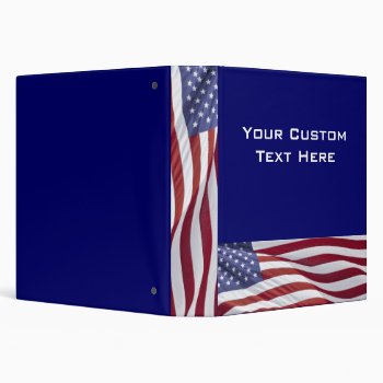 American Flag Patriotic Presentation Binder Album by decembermorning at Zazzle