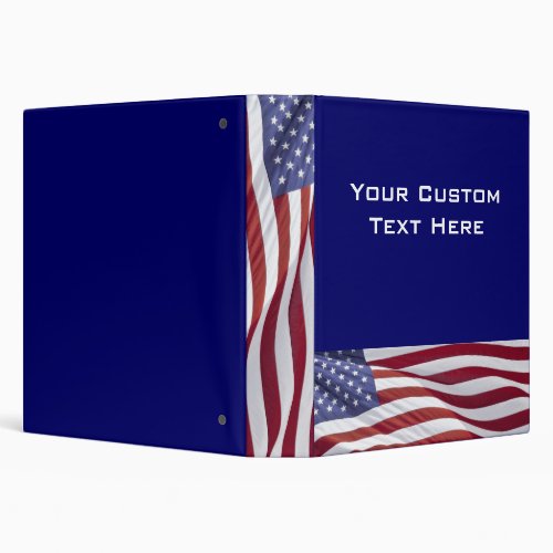 American Flag Patriotic Presentation Binder Album