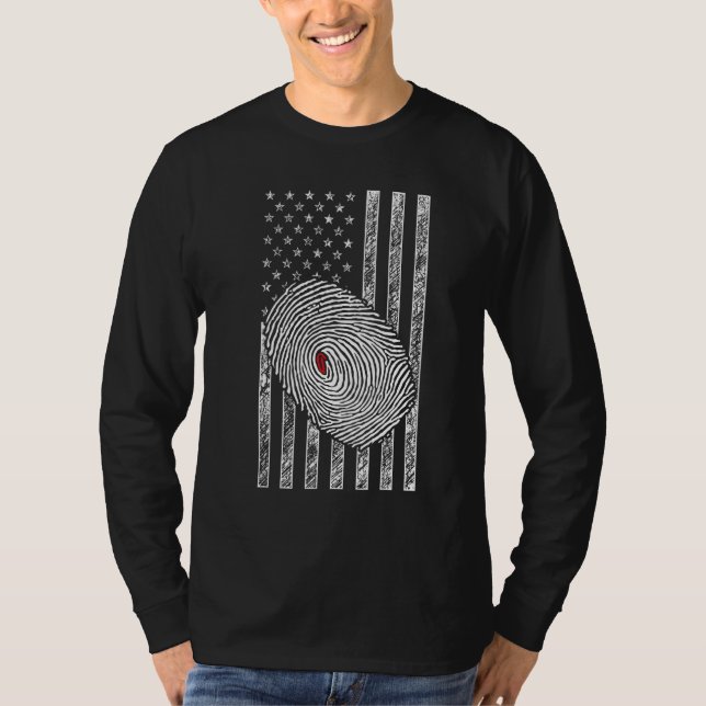 American Flag Patriotic Private Detective Spy Inve T-Shirt (Front)