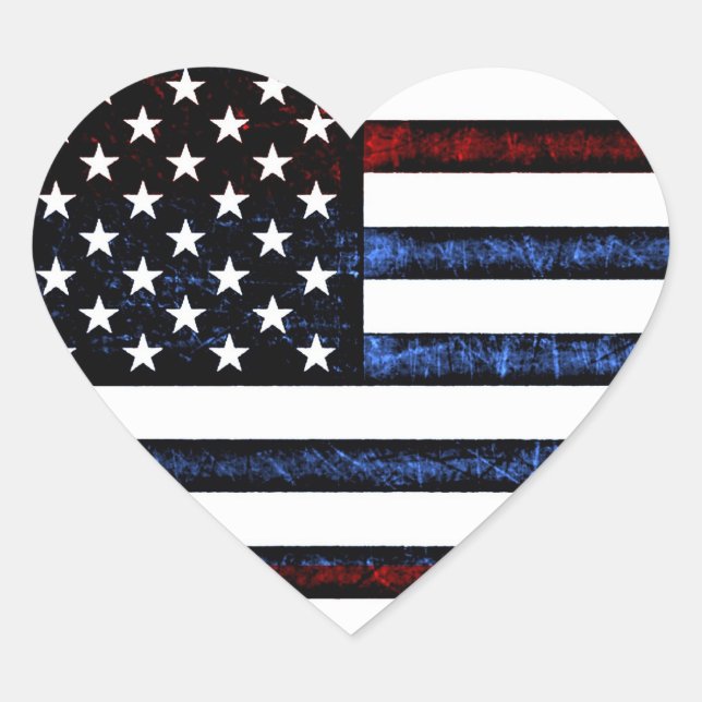 American Flag Patriotic Red White Blue Stickers (Front)