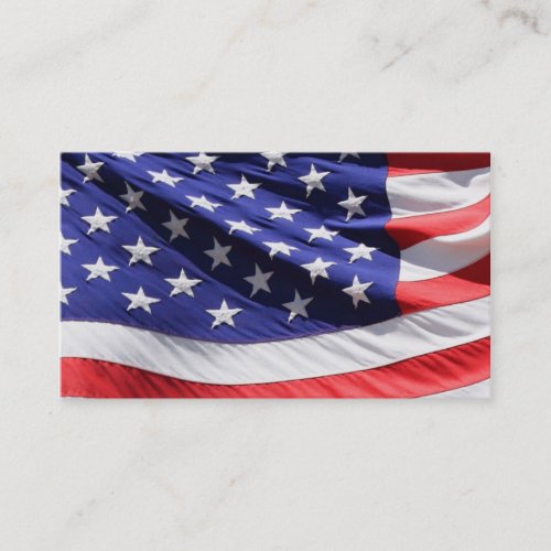 American Flag  Patriotic Soldier Veteran Military Business Card