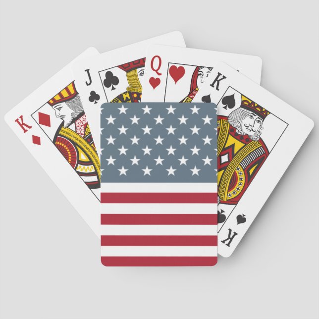 American Flag Patriotic Stars and Stripes Poker Cards (Back)