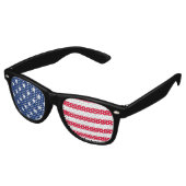American Flag Patriotic Stars and Stripes USA Retro Sunglasses (Angled)
