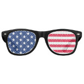 American Flag Patriotic Stars and Stripes USA Retro Sunglasses (Front)