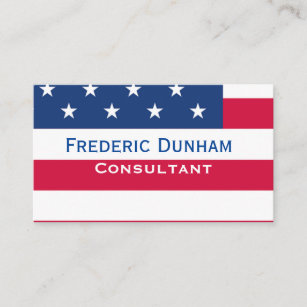 American Flag Patriotic Style Business Cards