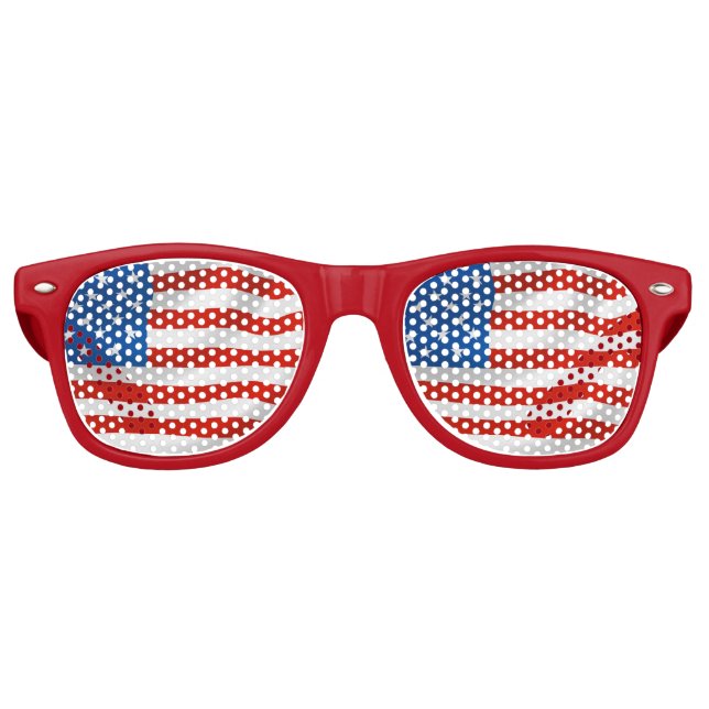 AMERICAN FLAG PATRIOTIC SUNGLASSES FUN-Glasses! (Front)