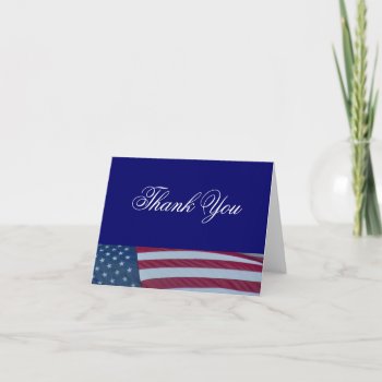 American Flag Patriotic Thank You Cards by decembermorning at Zazzle
