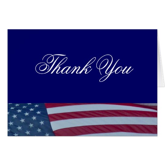 American Flag Patriotic Thank You Cards | Zazzle.com