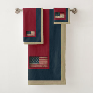 American Flag Patriotic Towel Set
