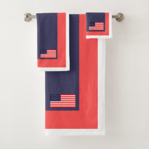 American Flag Patriotic Towel Set
