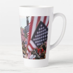 American Flag Patriotic USA Capitol Freedom Latte Mug