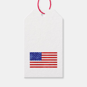 American Flag Patriotic USA Gift Tag