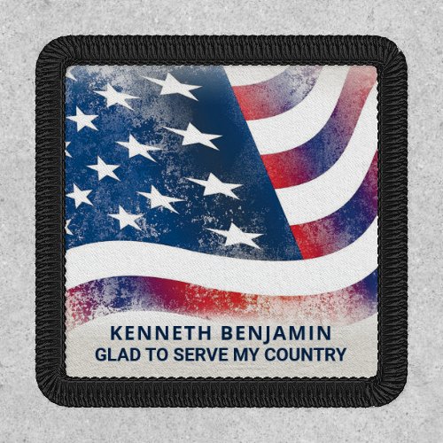 American Flag Patriotic USA Personalize Patch