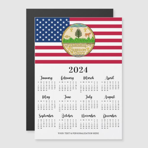 American Flag Patriotic Your Logo 2023 Calendar 