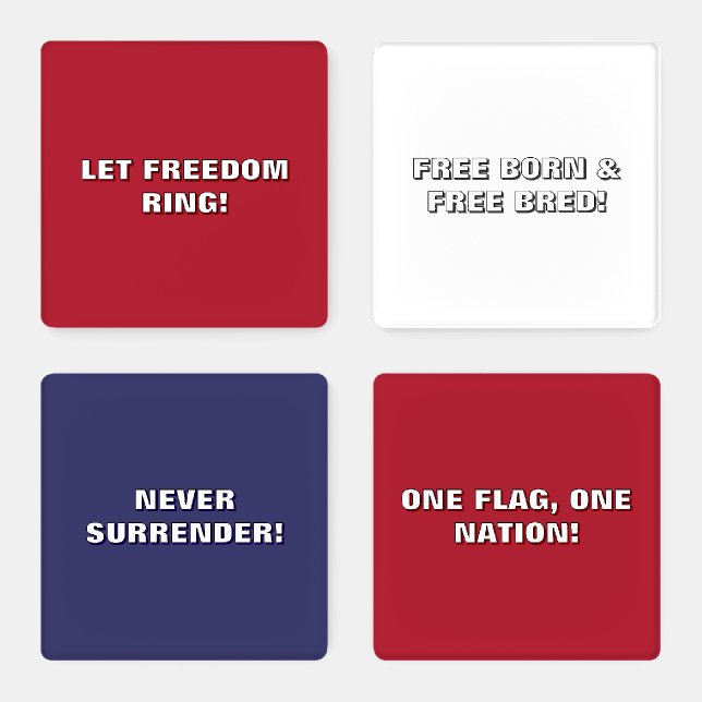 American Flag & Patriotism Coaster Set (Set)