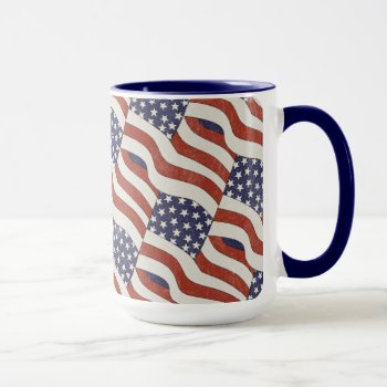 American Flag Pattern 15 Oz Mug by koncepts at Zazzle