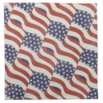 American Flag Pattern Cloth Napkins (set Of 4) by koncepts at Zazzle