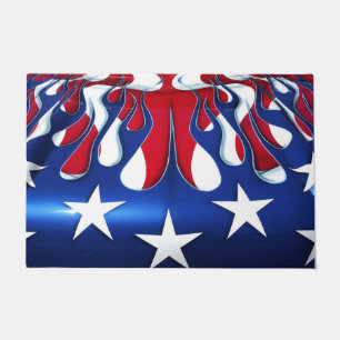 American Flag Pattern Doormat