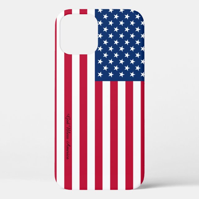 American Flag Pattern iPhone Case (Back)