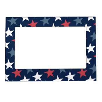 American Flag Pattern Magnetic Photo Frame by koncepts at Zazzle