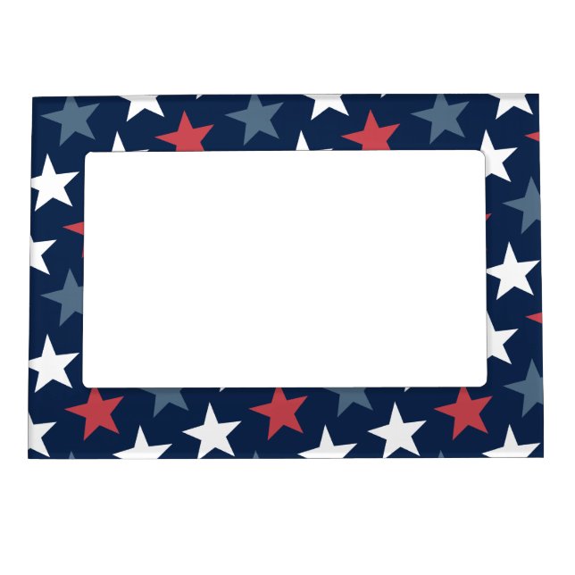 American Flag Pattern Magnetic Photo Frame (Front)