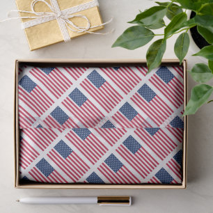 American Flag Pattern Patriotic for Fourth July Tissue Paper